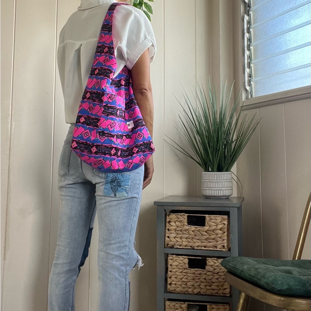 🌸🏄‍♀️Hawaiian hobo/BOHO Pink, Blue and Green Hobo Shoulder Bag